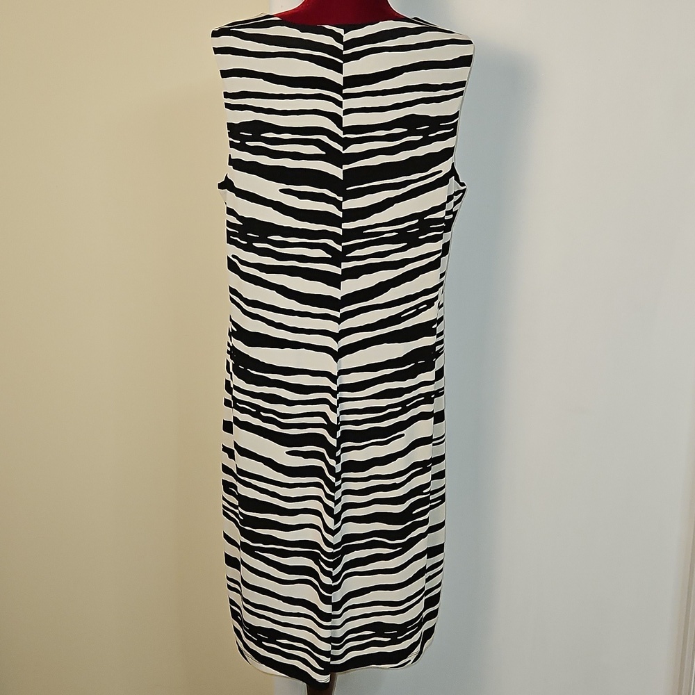 Jennifer Lopez Zebra Print Sleeveless Dress Size 1X - Picture 3 of 6